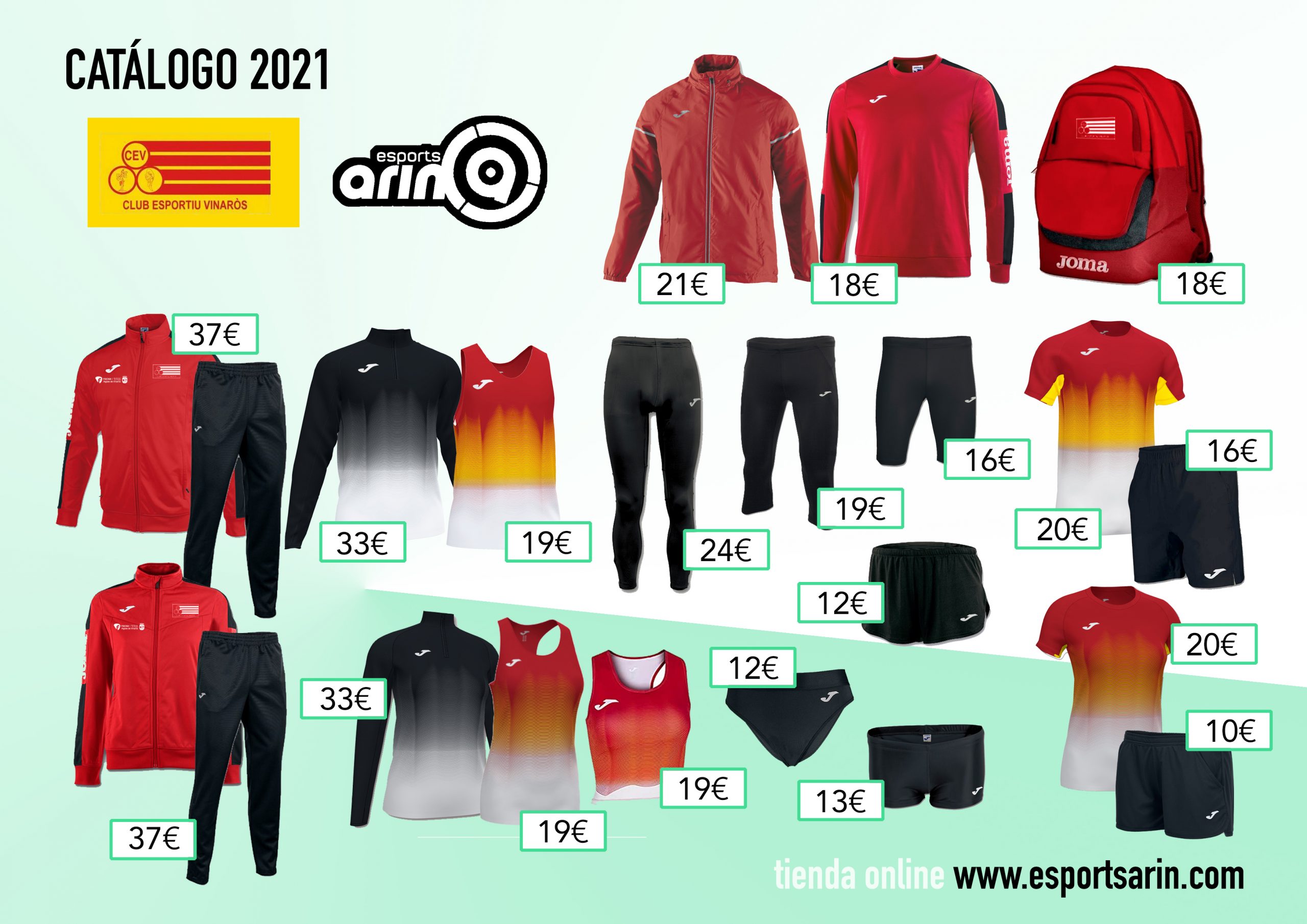 Nova equipació 2021 del Club Esportiu Vinaròs. La serie top de Joma